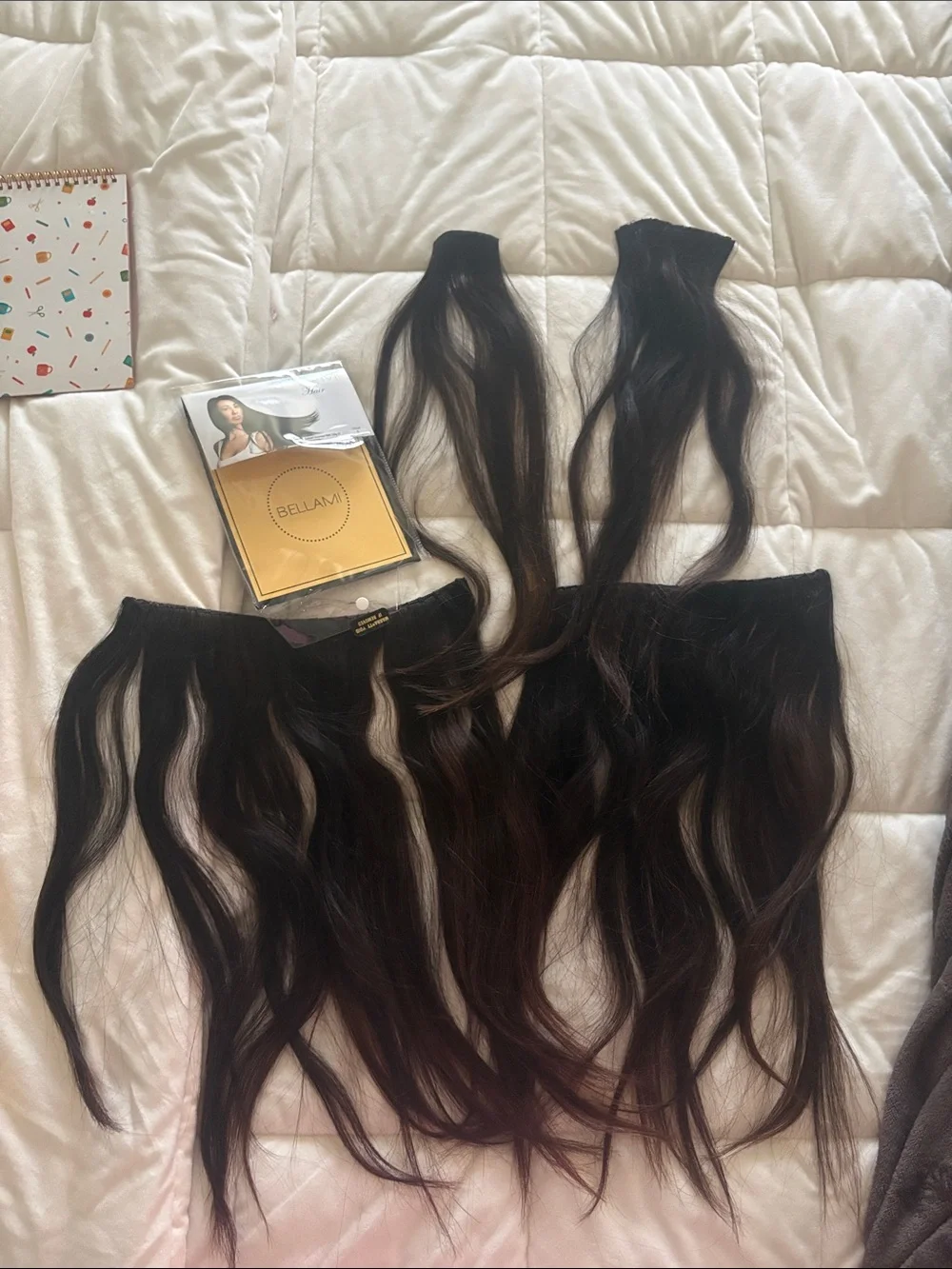 BELLAMI Dark Brown Wavy Clip-In Hair Extensions
